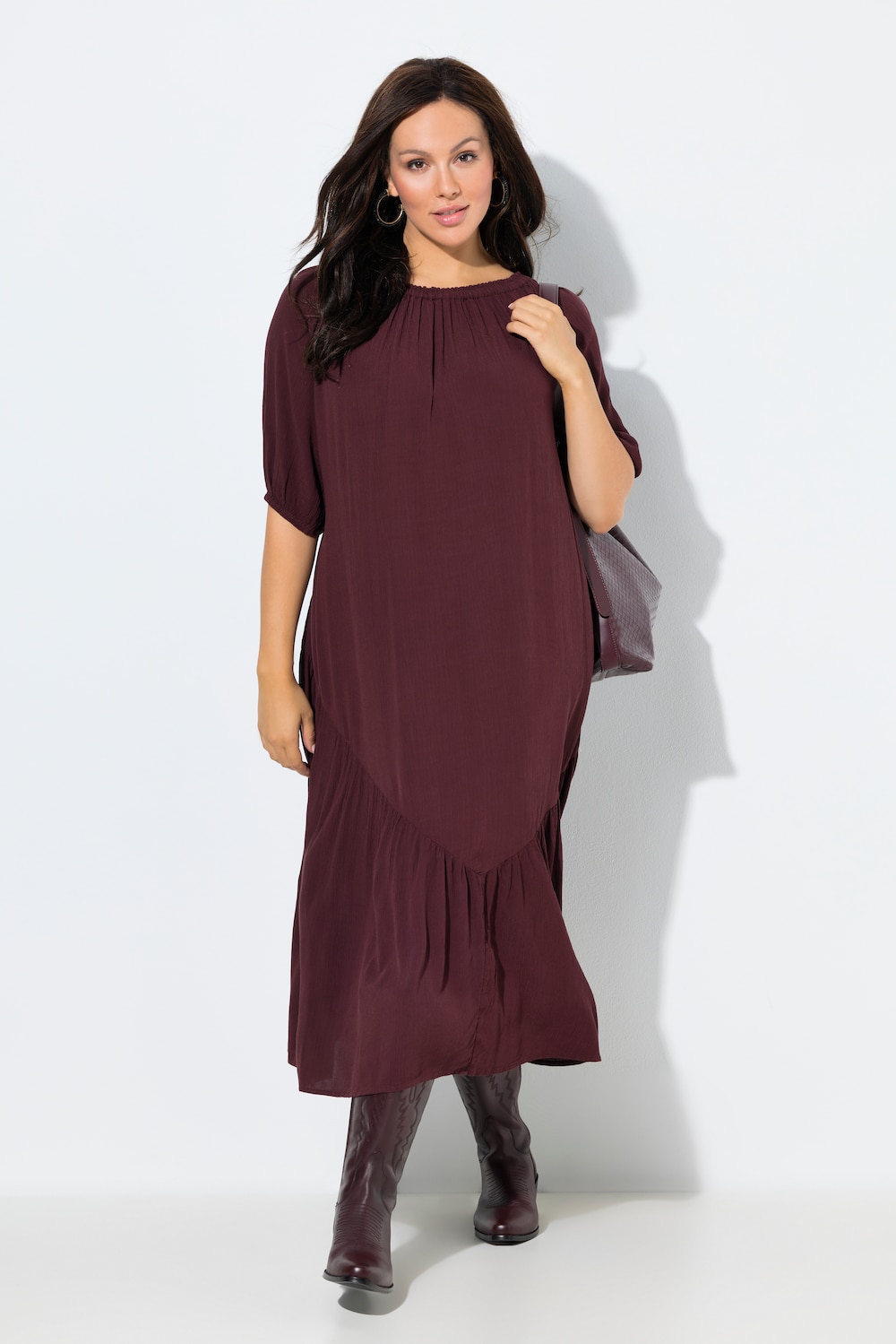 Große Größen Midikleid, Damen, lila, Größe: 58/60, Viskose, Ulla Popken von Ulla Popken