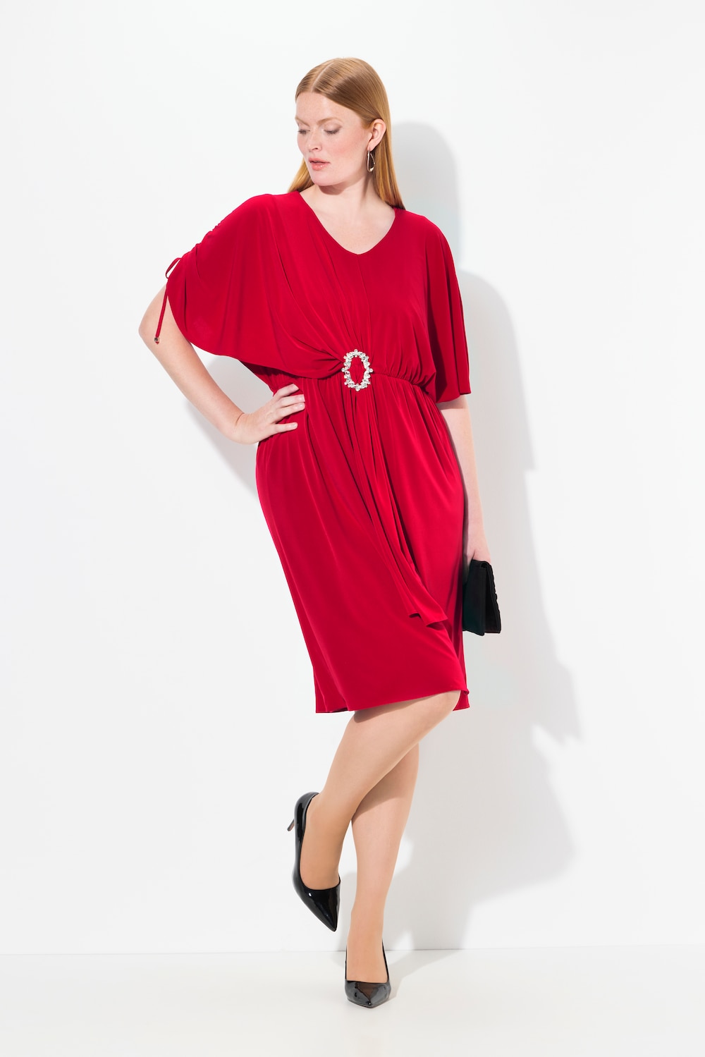 Große Größen Midikleid, Damen, rot, Größe: 58/60, Polyester, Ulla Popken Große Größen Midikleid, Damen, rot, Größe: 58/60, Polyester, Ulla Popken von Ulla Popken