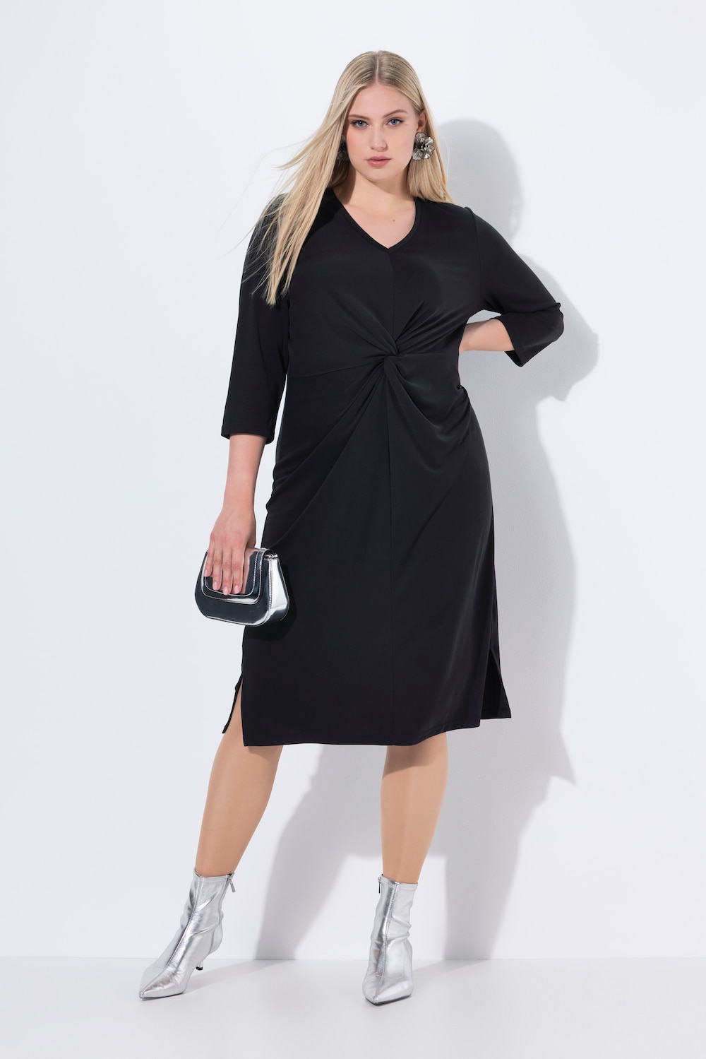 Große Größen Midikleid, Damen, schwarz, Größe: 62/64, Synthetische Fasern/Polyester, Ulla Popken Große Größen Midikleid, Damen, schwarz, Größe: 62/64, Synthetische Fasern/Polyester, Ulla Popken von Ulla Popken