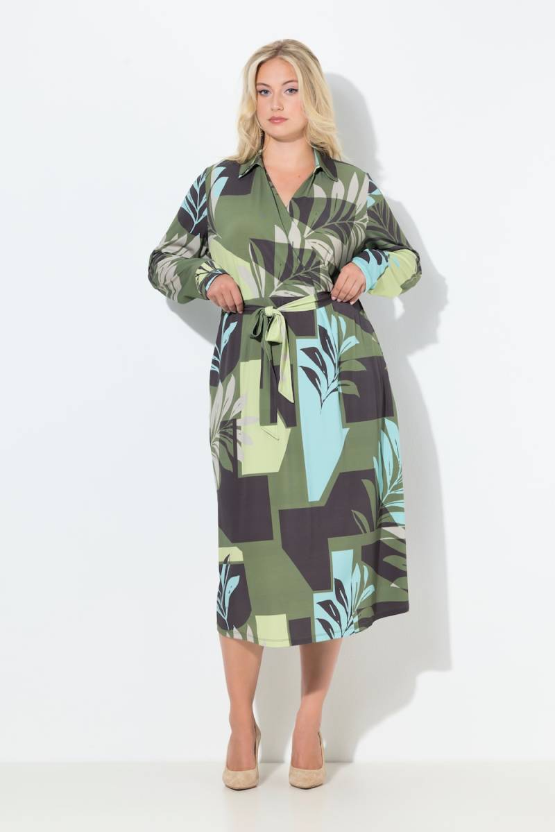 Große Größen Midikleid, Damen, türkis, Größe: 58/60, Polyester, Ulla Popken von Ulla Popken