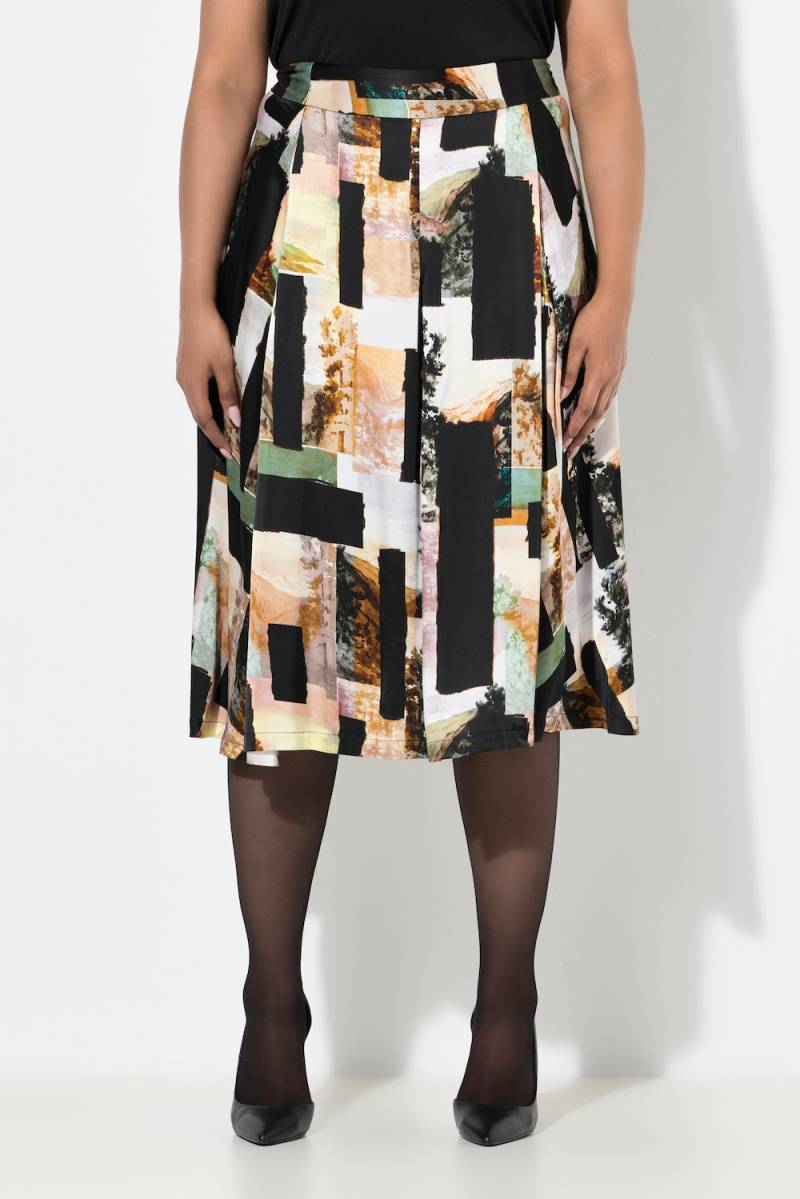 Große Größen Midirock, Damen, schwarz, Größe: 58/60, Viskose, Ulla Popken von Ulla Popken