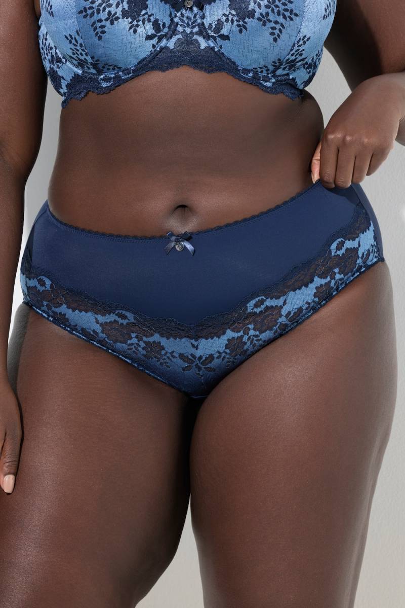 Große Größen Midislip, Damen, blau, Größe: 54/56, Baumwolle/Synthetische Fasern/Elasthan, Ulla Popken von Ulla Popken