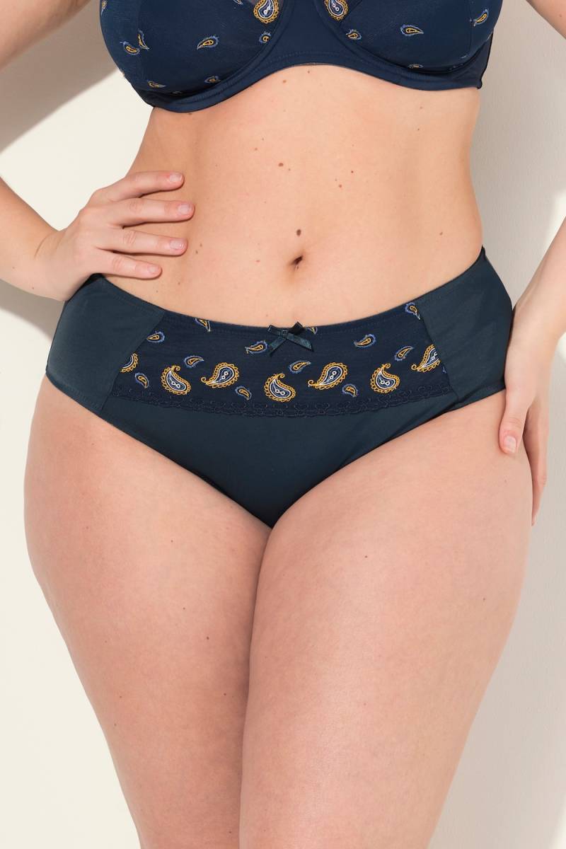 Große Größen Midislip, Damen, blau, Größe: 58/60, Baumwolle/Synthetische Fasern/Elasthan, Ulla Popken Große Größen Midislip, Damen, blau, Größe: 58/60, Baumwolle/Synthetische Fasern/Elasthan, Ulla Popken von Ulla Popken