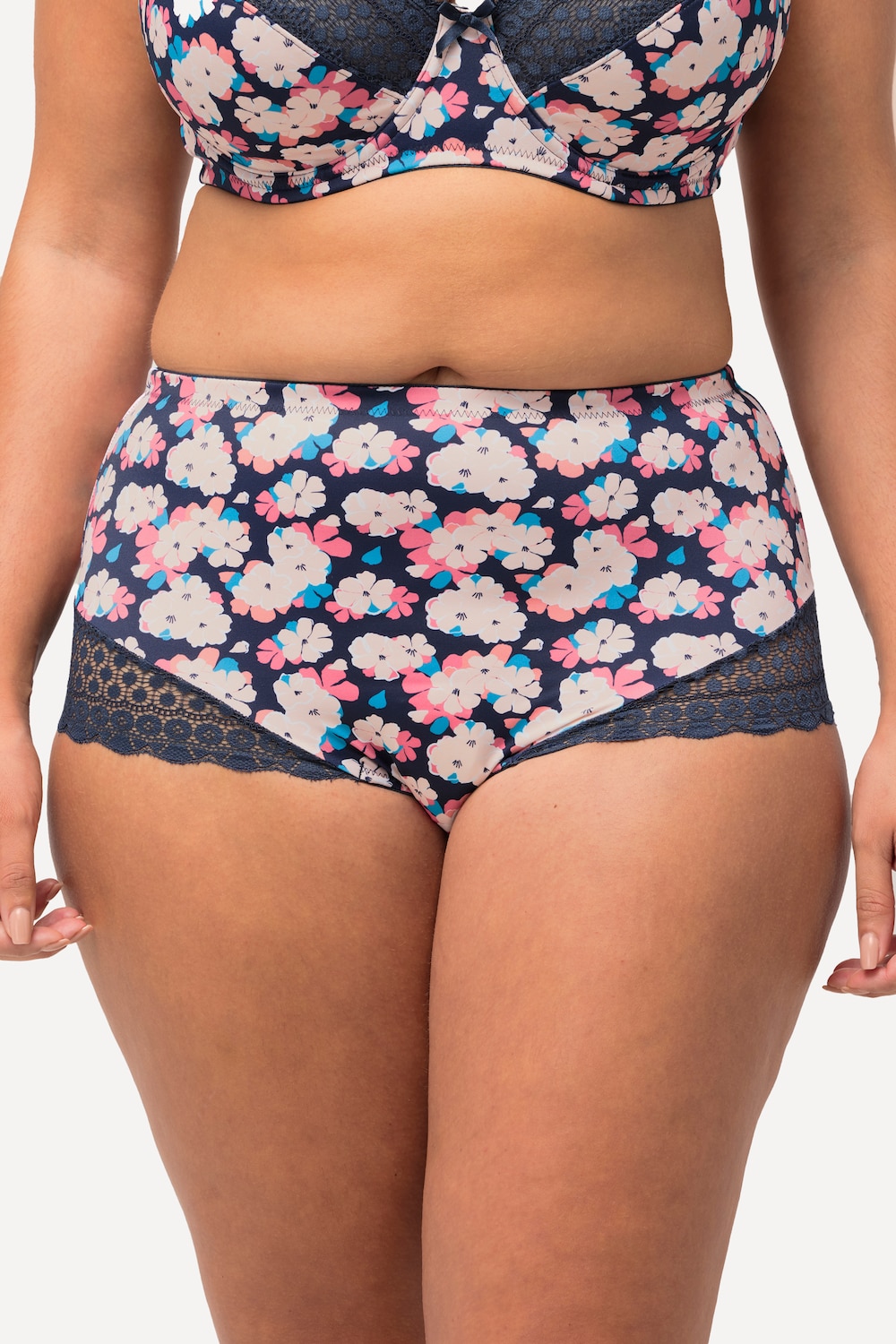 Große Größen Midislip, Damen, blau, Größe: 58/60, Baumwolle/Synthetische Fasern/Elasthan, Ulla Popken von Ulla Popken