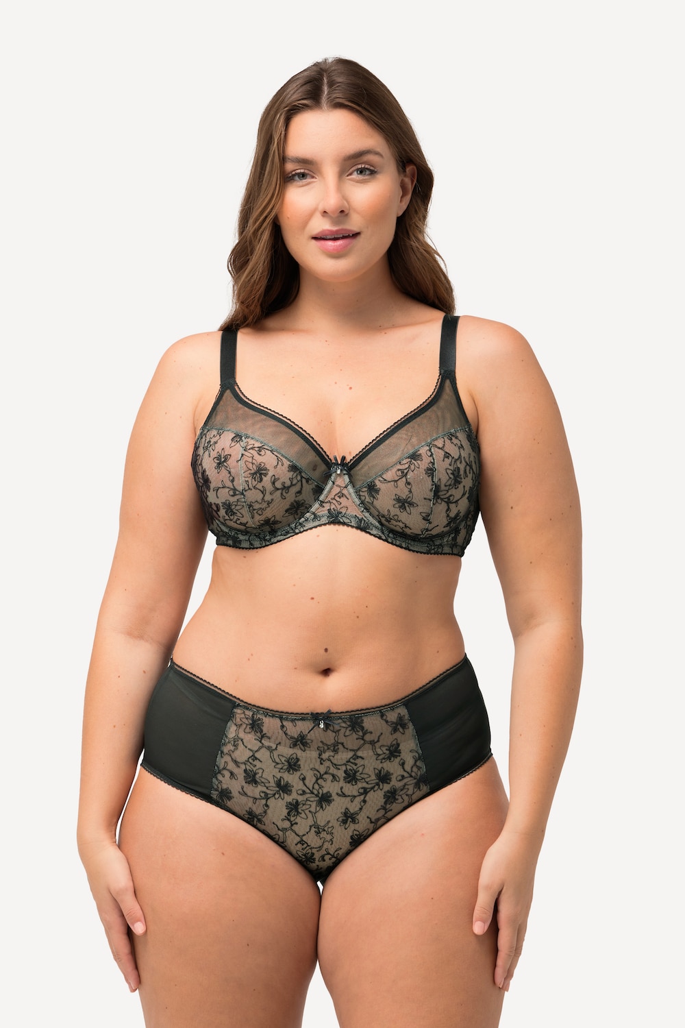 Große Größen Midislip, Damen, schwarz, Größe: 54/56, Baumwolle/Synthetische Fasern, Ulla Popken von Ulla Popken