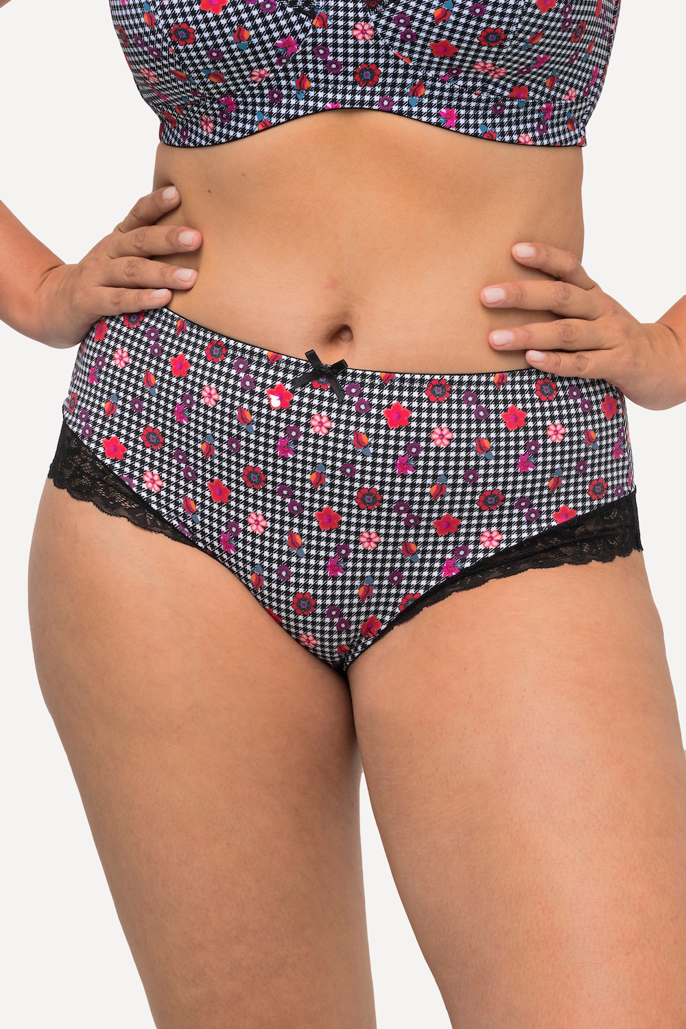 Große Größen Midislip, Damen, schwarz, Größe: 54/56, Baumwolle/Synthetische Fasern/Elasthan, Ulla Popken von Ulla Popken