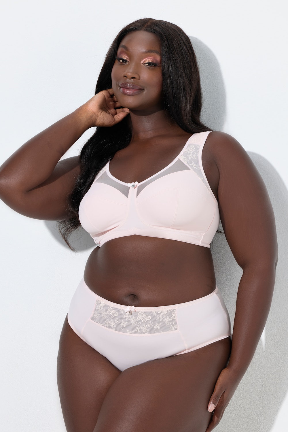 Große Größen Midislips, Damen, rosa, Größe: 54/56, Baumwolle/Synthetische Fasern/Elasthan, Ulla Popken von Ulla Popken