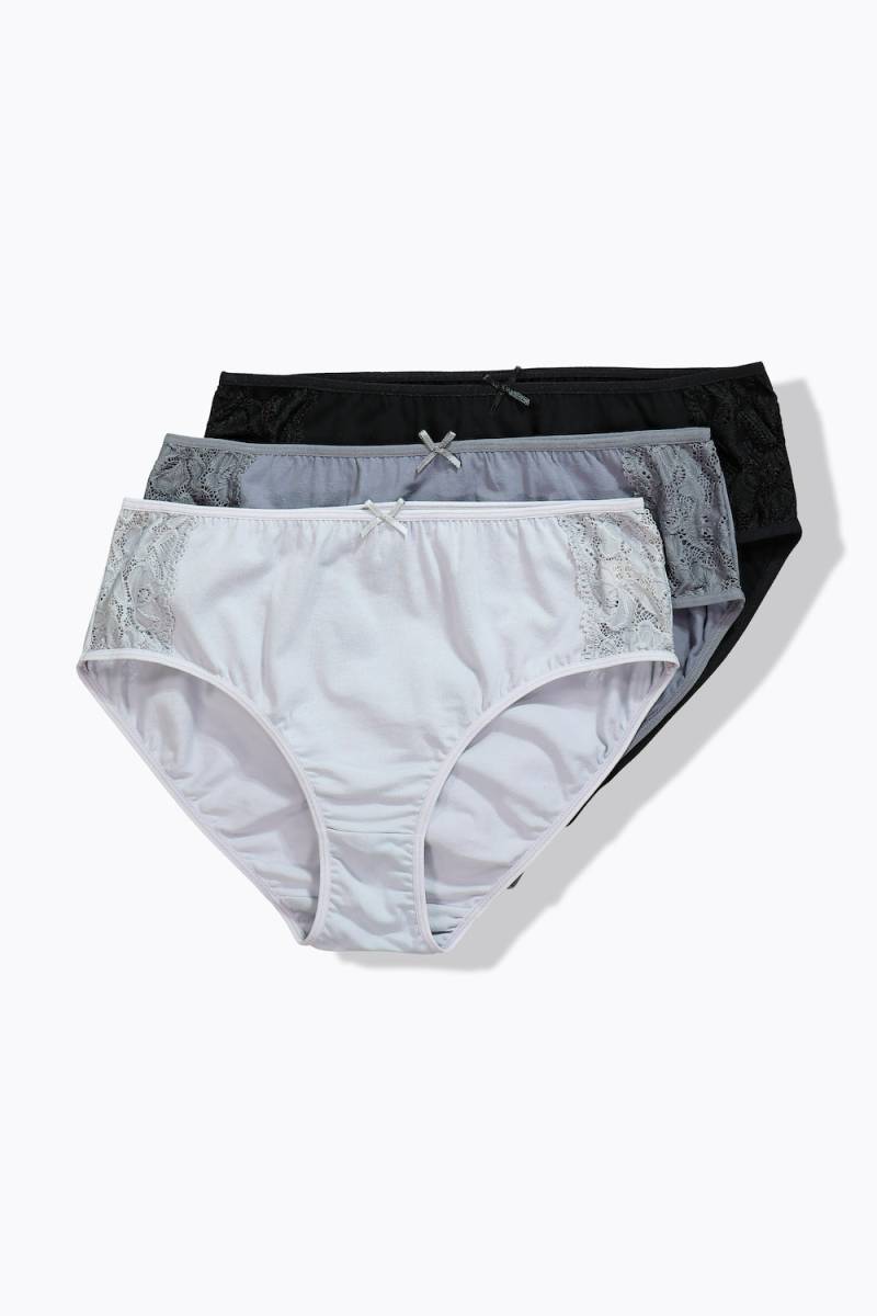 Große Größen Midislips, Damen, schwarz, Größe: 46/48, Baumwolle/Synthetische Fasern/Elasthan, Ulla Popken Große Größen Midislips, Damen, schwarz, Größe: 46/48, Baumwolle/Synthetische Fasern/Elasthan, Ulla Popken von Ulla Popken