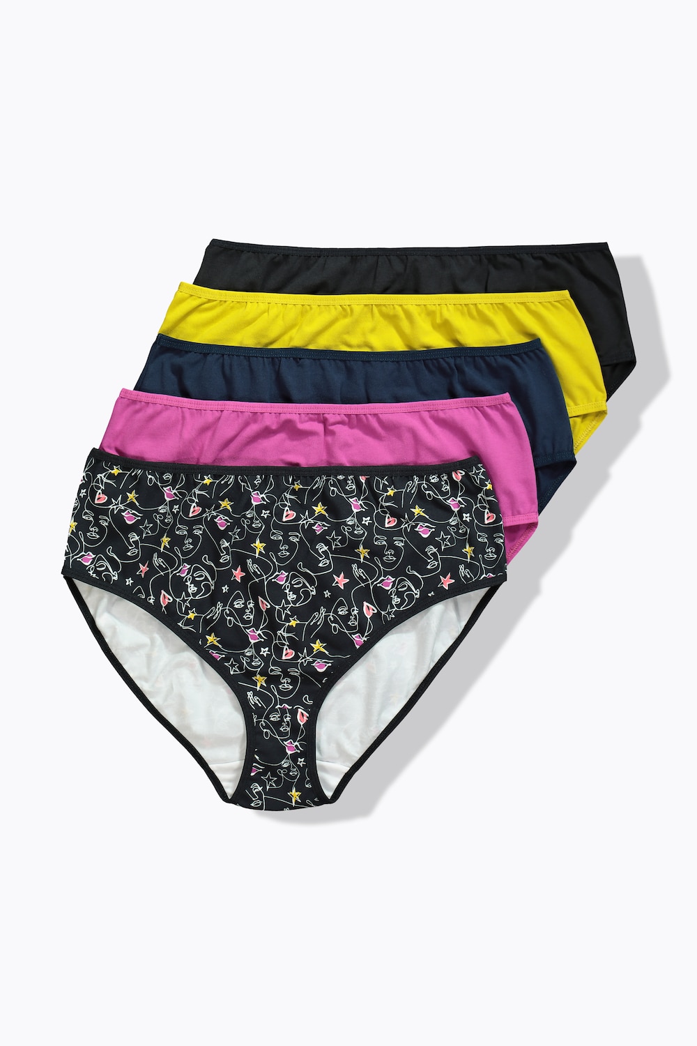 Große Größen Midislips, Damen, schwarz, Größe: 58/60, Baumwolle, Ulla Popken von Ulla Popken