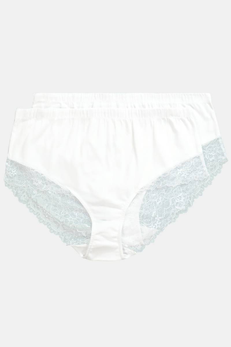 Große Größen Midislips, Damen, weiß, Größe: 54/56, Baumwolle/Synthetische Fasern/Elasthan, Ulla Popken Große Größen Midislips, Damen, weiß, Größe: 54/56, Baumwolle/Synthetische Fasern/Elasthan, Ulla Popken von Ulla Popken