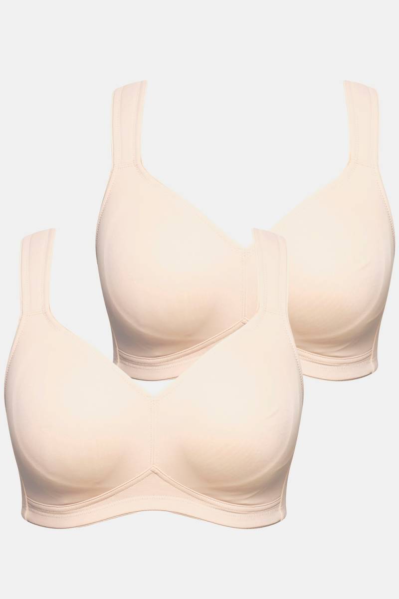 Große Größen Mikrofaser-BH, Damen, beige, Größe: 95D, Synthetische Fasern/Elasthan, Ulla Popken von Ulla Popken