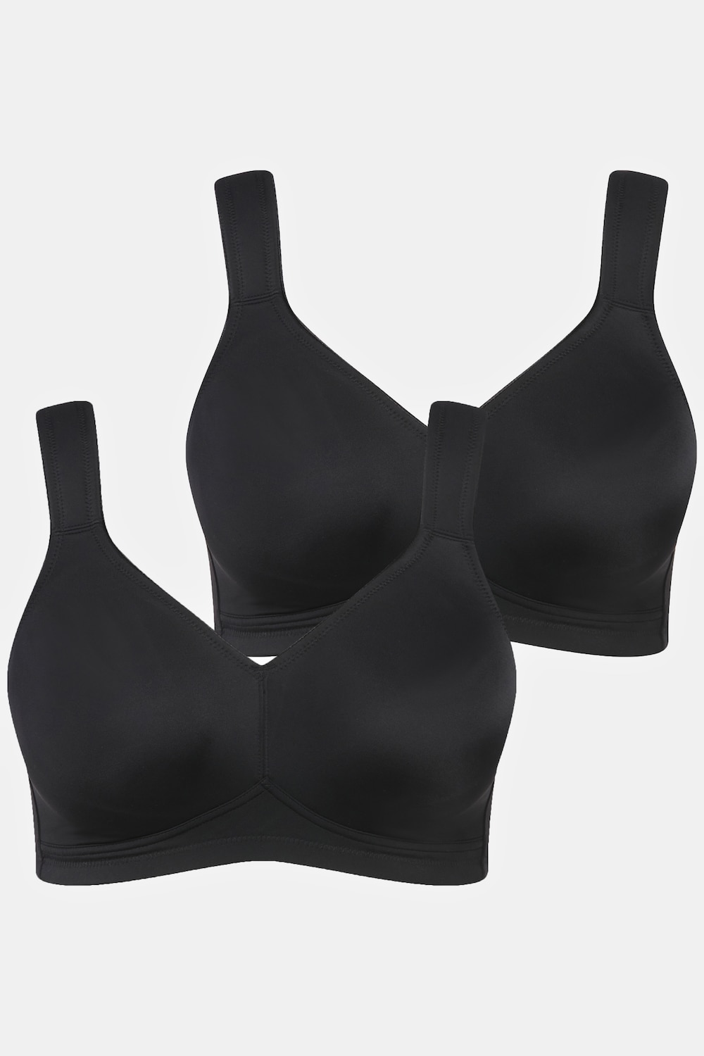 Große Größen Mikrofaser-BH, Damen, schwarz, Größe: 110C, Synthetische Fasern/Elasthan, Ulla Popken von Ulla Popken