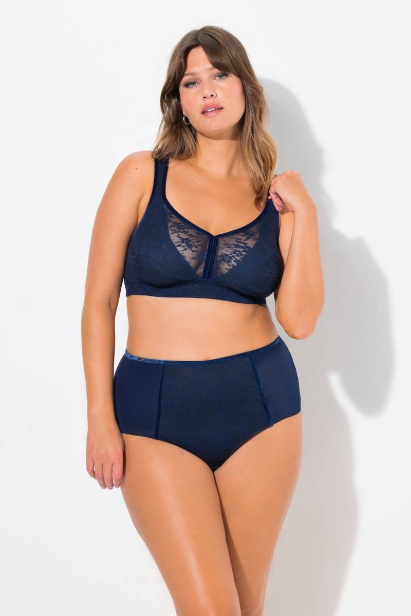 Große Größen Minimizer-BH, Damen, blau, Größe: 105C, Synthetische Fasern/Elasthan, Ulla Popken von Ulla Popken