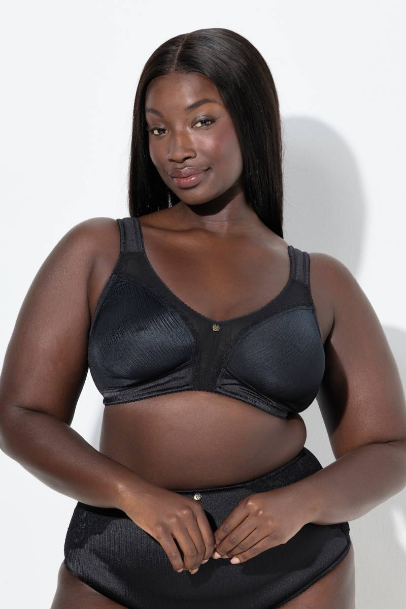 Große Größen Minimizer-BH, Damen, schwarz, Größe: 130C, Polyester/Synthetische Fasern/Elasthan, Ulla Popken von Ulla Popken