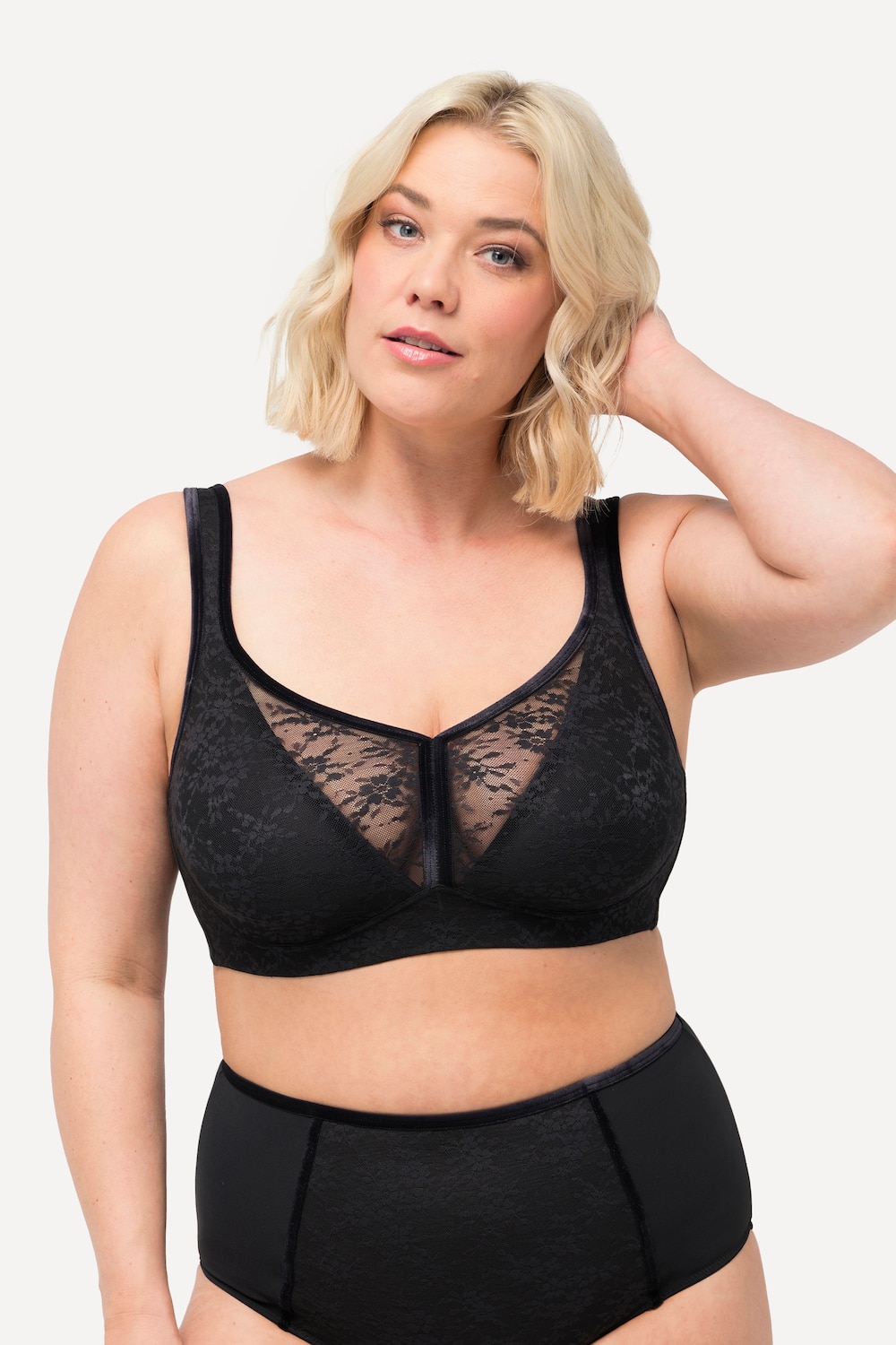 Große Größen Minimizer-BH, Damen, schwarz, Größe: 95C, Synthetische Fasern/Elasthan, Ulla Popken von Ulla Popken