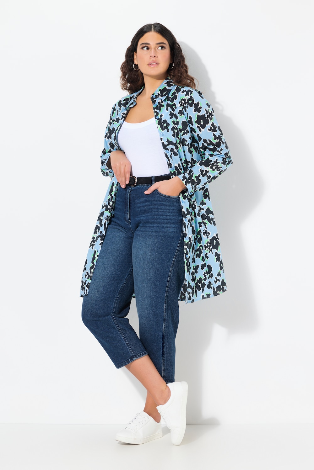Große Größen Mom-Jeans, Damen, blau, Größe: 44, Baumwolle, Ulla Popken von Ulla Popken