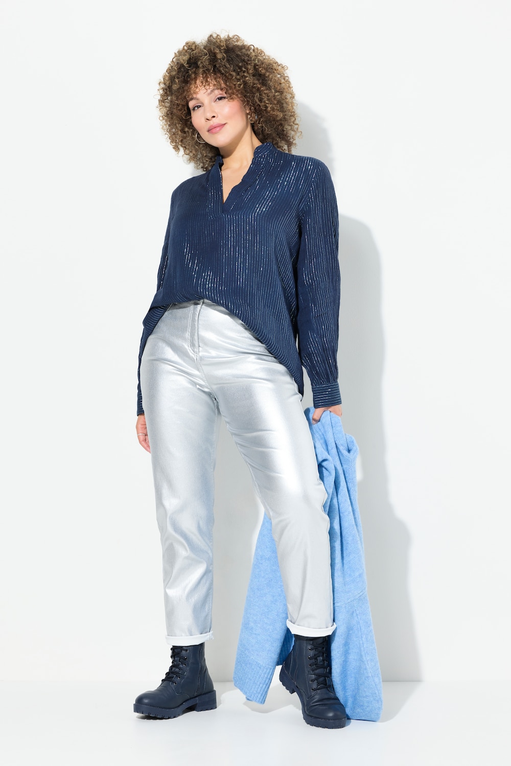 Große Größen Mom-Jeans, Damen, grau, Größe: 54, Viskose/Synthetische Fasern, Ulla Popken von Ulla Popken