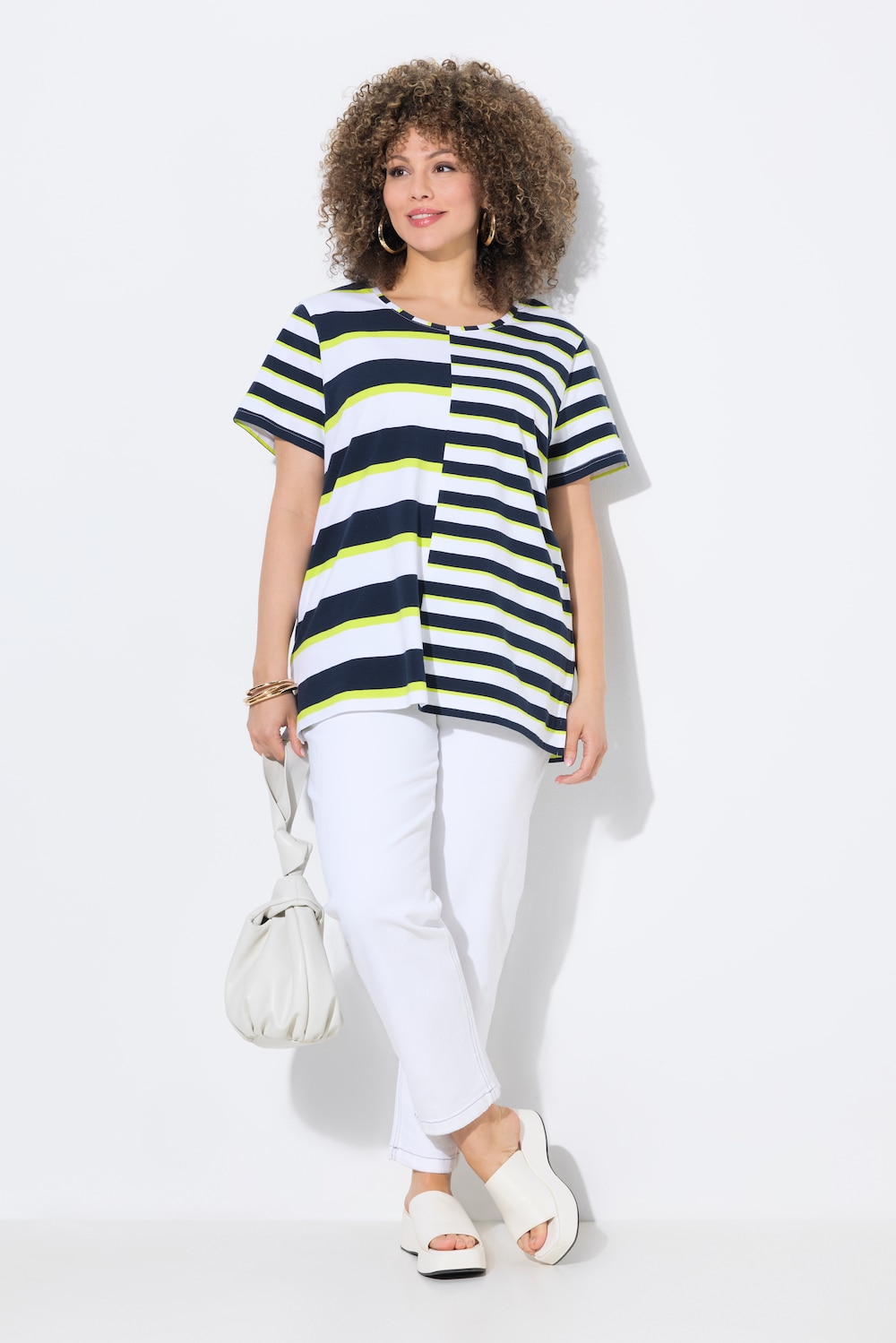 Große Größen Mom-Jeans, Damen, weiß, Größe: 48, Baumwolle, Ulla Popken von Ulla Popken