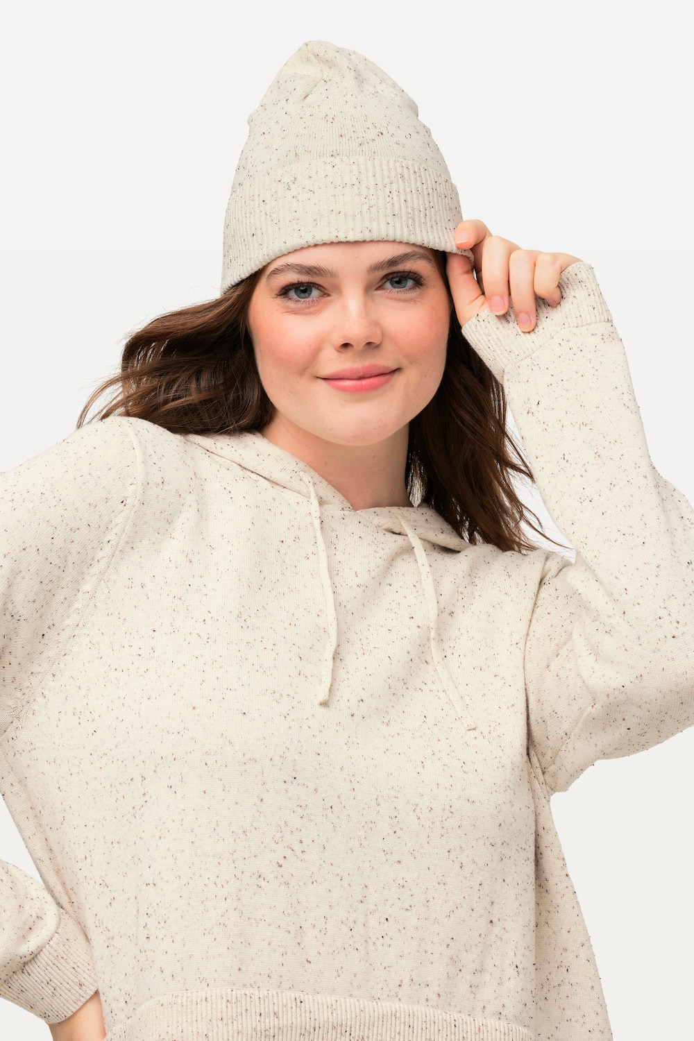 Mütze, Damen, beige, Größe: One Size, Baumwolle, Ulla Popken von Ulla Popken