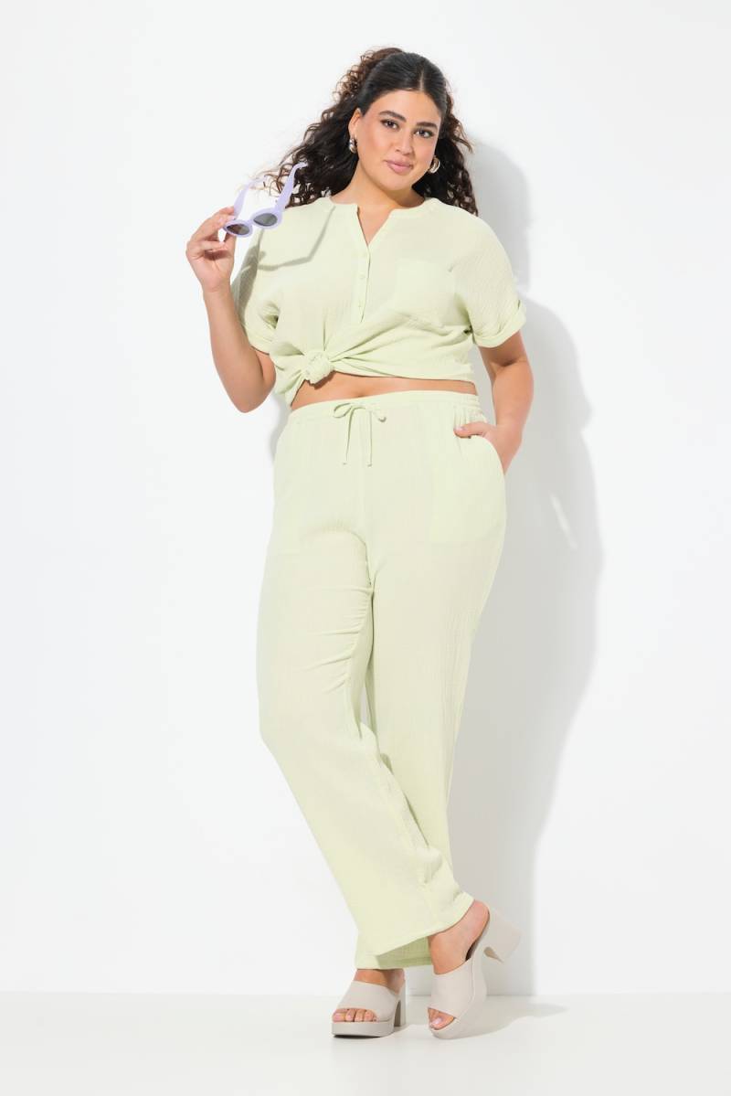 Große Größen Musselin-Schlupfhose Rose, Damen, beige, Größe: 42/44, Baumwolle, Ulla Popken von Ulla Popken