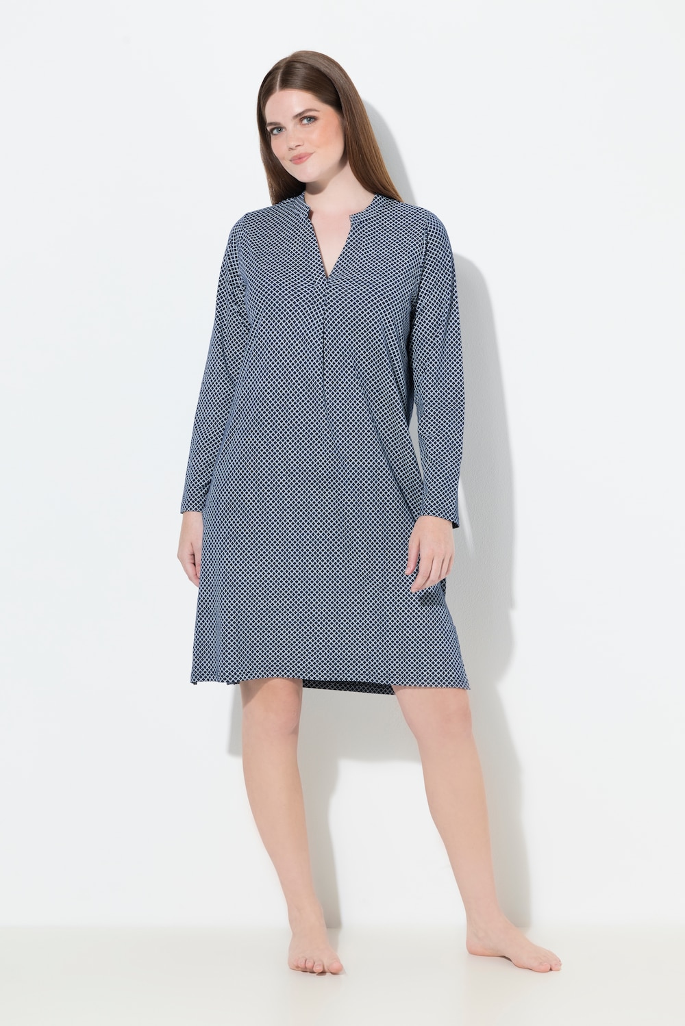 Große Größen Nachthemd, Damen, blau, Größe: 42/44, Baumwolle, Ulla Popken von Ulla Popken