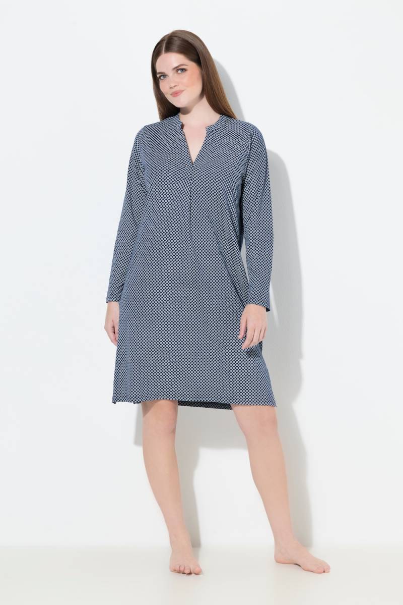 Große Größen Nachthemd, Damen, blau, Größe: 42/44, Baumwolle, Ulla Popken von Ulla Popken