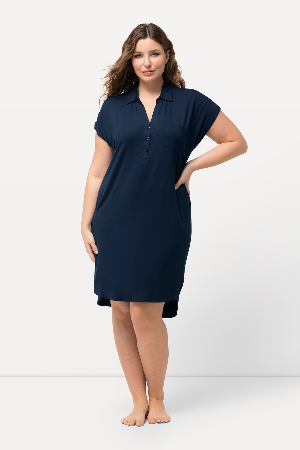 Große Größen Nachthemd, Damen, blau, Größe: 42/44, Viskose, Ulla Popken von Ulla Popken
