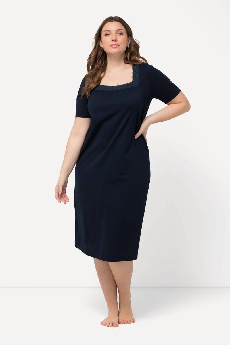 Große Größen Nachthemd, Damen, blau, Größe: 50/52, Baumwolle, Ulla Popken von Ulla Popken