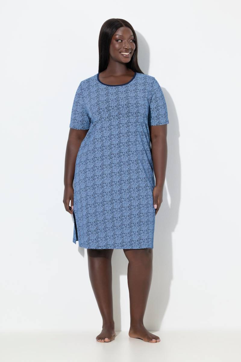 Große Größen Nachthemd, Damen, blau, Größe: 50/52, Baumwolle, Ulla Popken von Ulla Popken