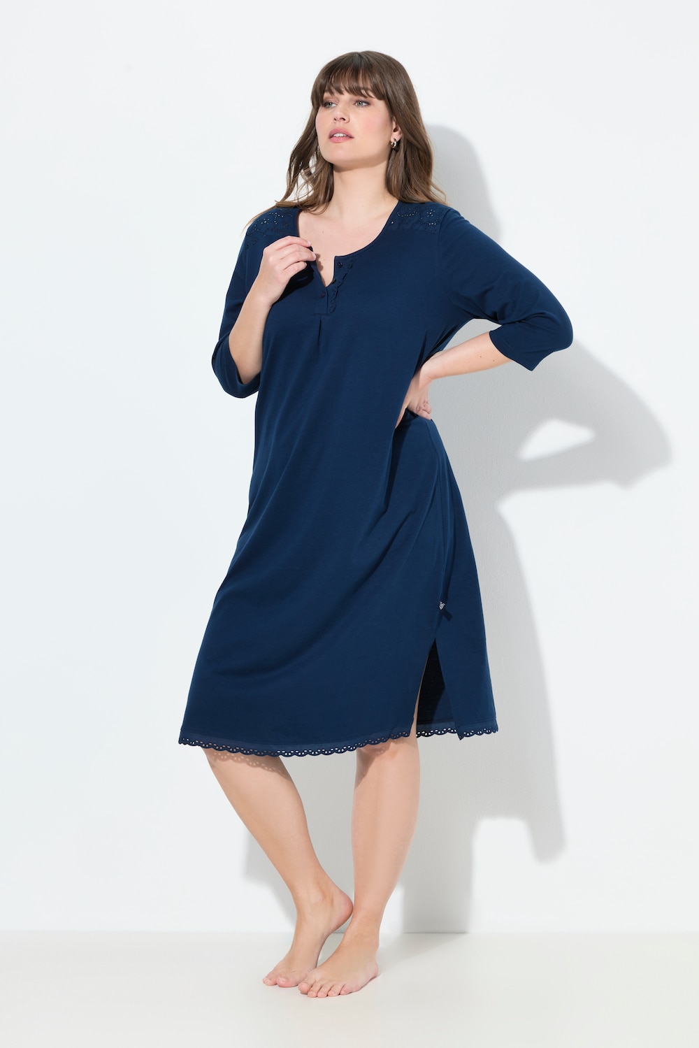 Große Größen Nachthemd, Damen, blau, Größe: 62/64, Baumwolle, Ulla Popken Große Größen Nachthemd, Damen, blau, Größe: 62/64, Baumwolle, Ulla Popken von Ulla Popken