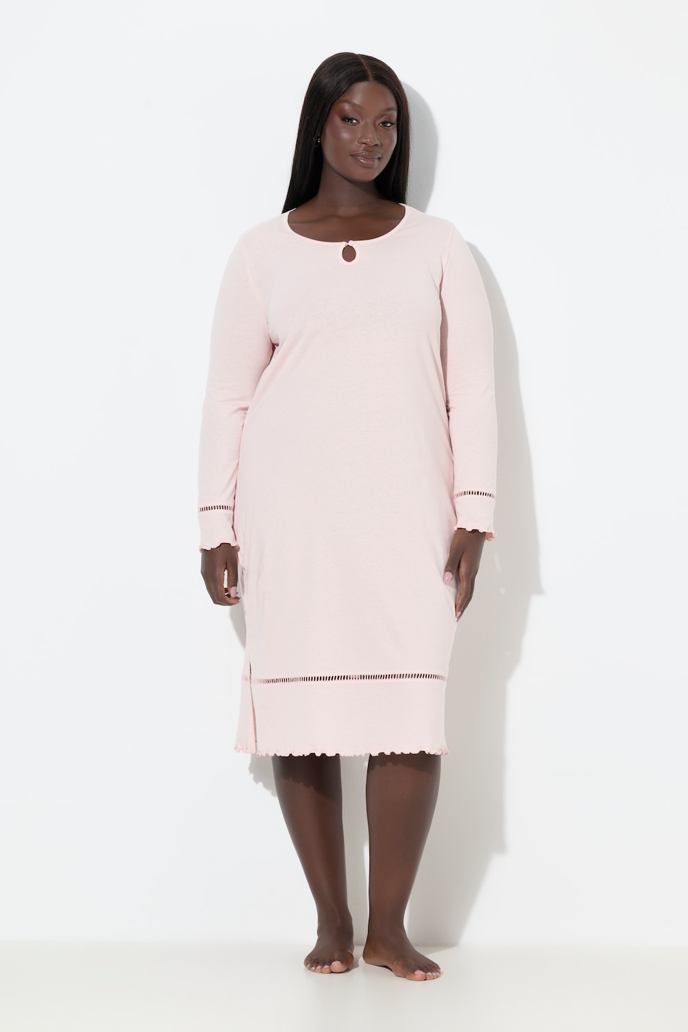 Große Größen Nachthemd, Damen, orange, Größe: 50/52, Baumwolle, Ulla Popken von Ulla Popken