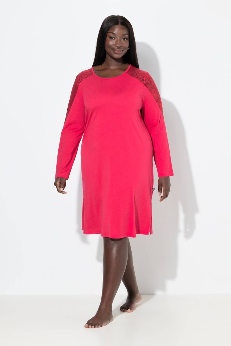 Große Größen Nachthemd, Damen, rot, Größe: 54/56, Baumwolle/Synthetische Fasern, Ulla Popken von Ulla Popken