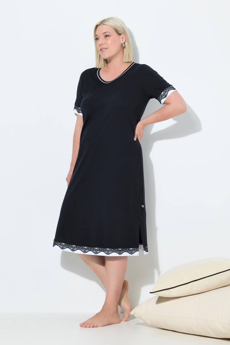 Große Größen Nachthemd, Damen, schwarz, Größe: 46/48, Baumwolle/Synthetische Fasern, Ulla Popken Große Größen Nachthemd, Damen, schwarz, Größe: 46/48, Baumwolle/Synthetische Fasern, Ulla Popken von Ulla Popken
