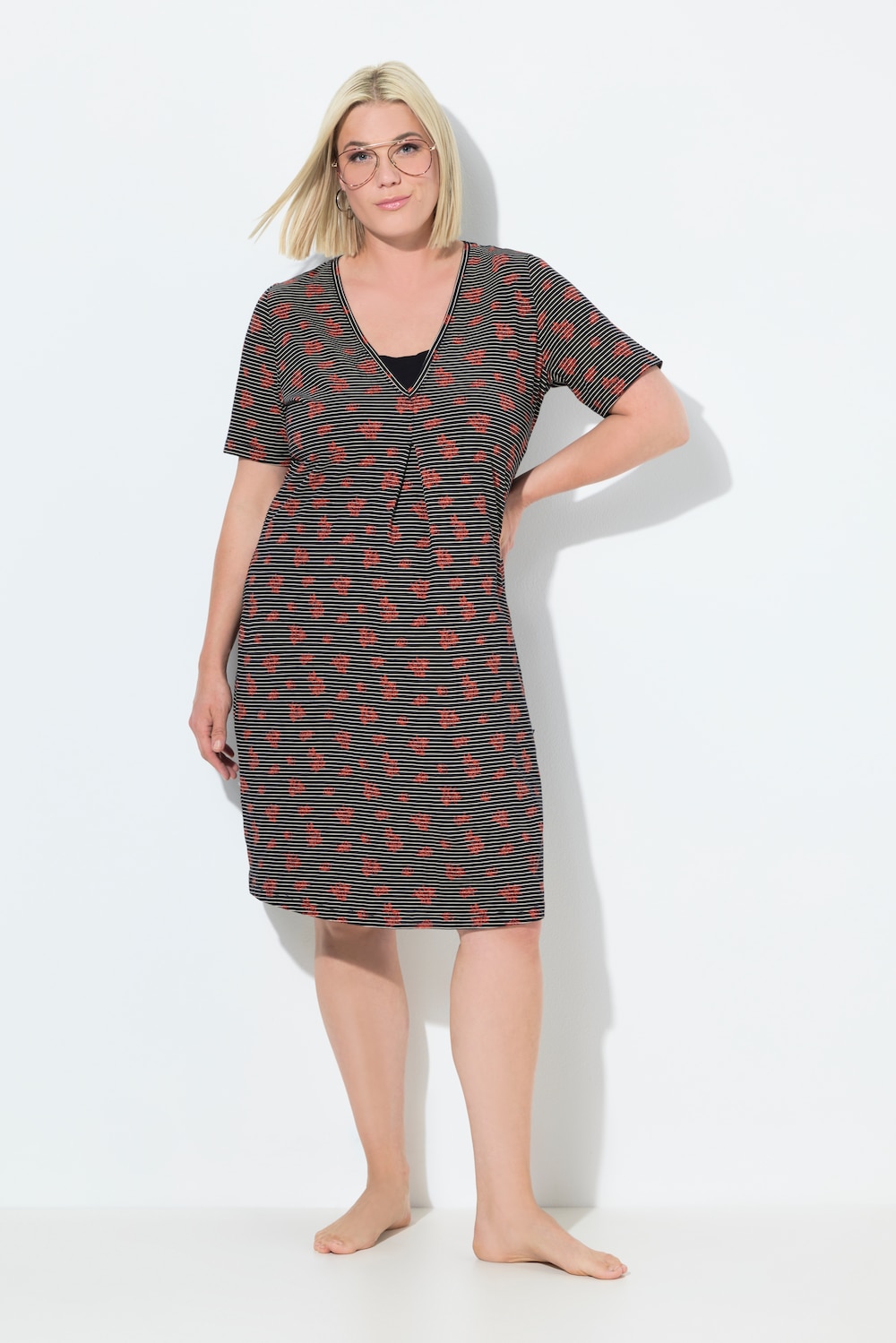 Große Größen Nachthemd, Damen, schwarz, Größe: 50/52, Baumwolle, Ulla Popken Große Größen Nachthemd, Damen, schwarz, Größe: 50/52, Baumwolle, Ulla Popken von Ulla Popken