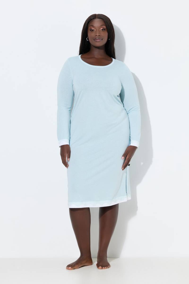 Große Größen Nachthemd, Damen, türkis, Größe: 46/48, Baumwolle/Synthetische Fasern, Ulla Popken von Ulla Popken