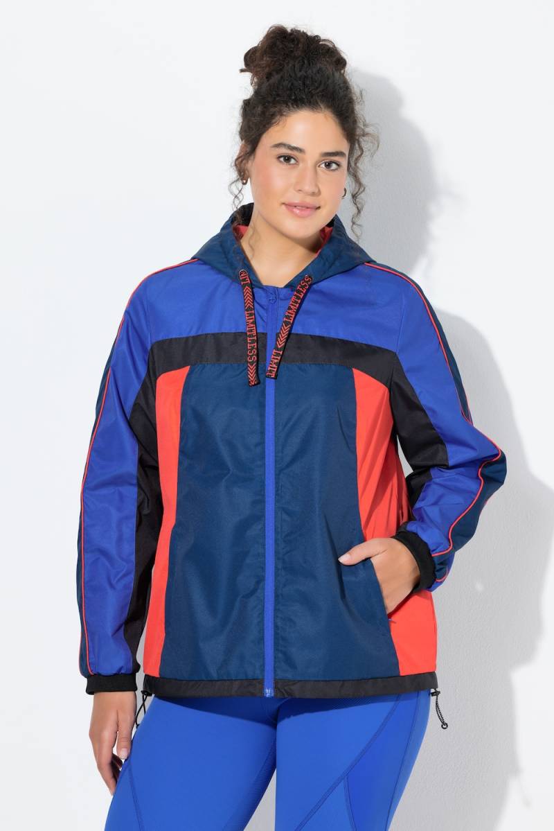 Große Größen Outdoor-Kapuzenjacke, Damen, blau, Größe: 42/44, Polyester, Ulla Popken von Ulla Popken