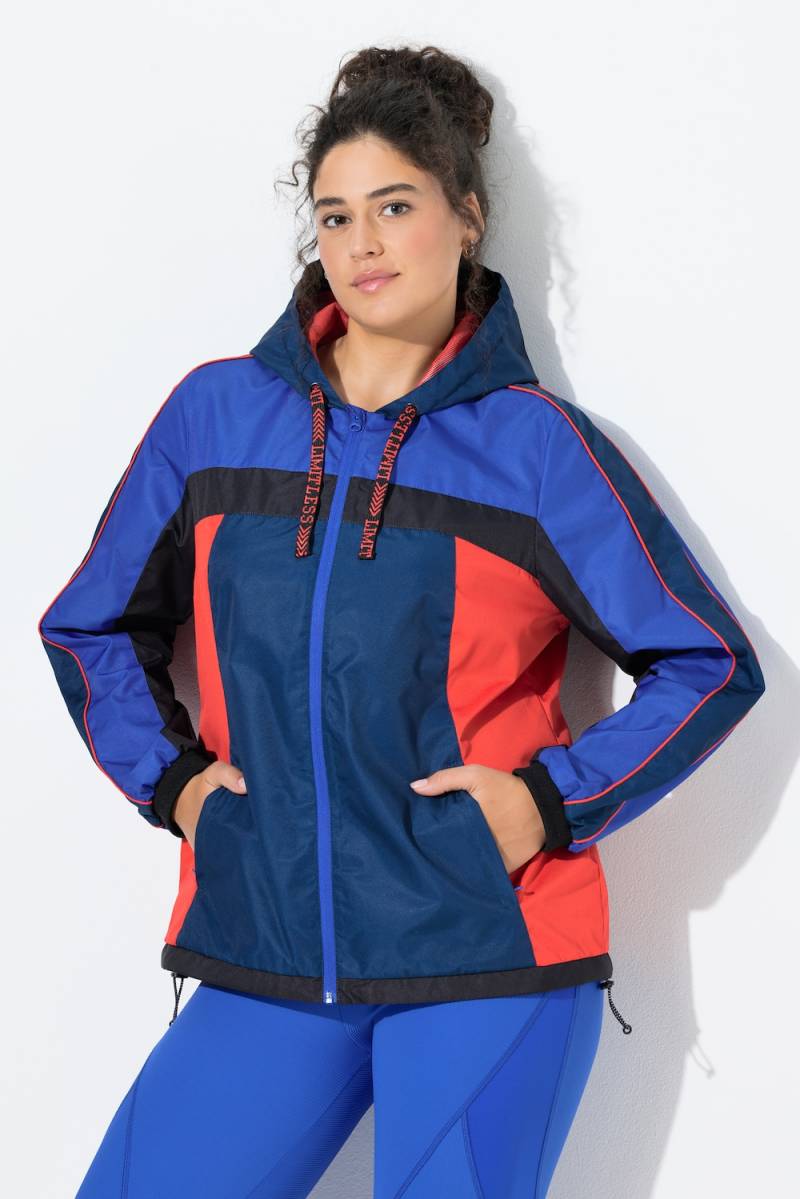 Große Größen Outdoor-Kapuzenjacke, Damen, blau, Größe: 42/44, Polyester, Ulla Popken von Ulla Popken