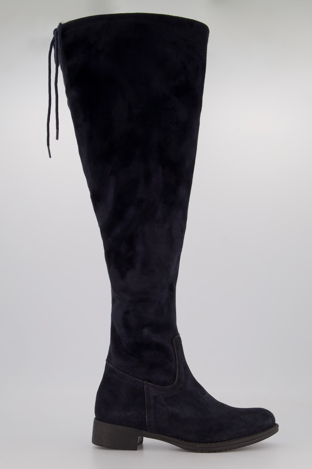 Große Größen Overknee-Stiefel, Damen, blau, Größe: 41, Polyester/Leder, Ulla Popken von Ulla Popken