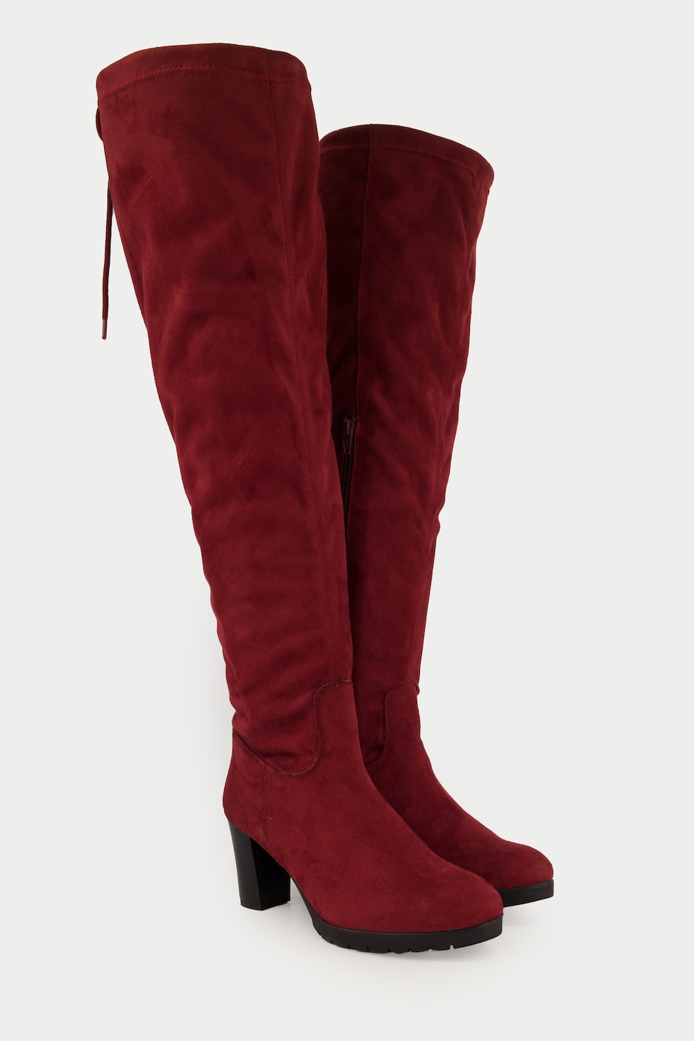 Große Größen Overknee-Stiefel, Damen, lila, Größe: 38, Synthetische Fasern, Ulla Popken von Ulla Popken