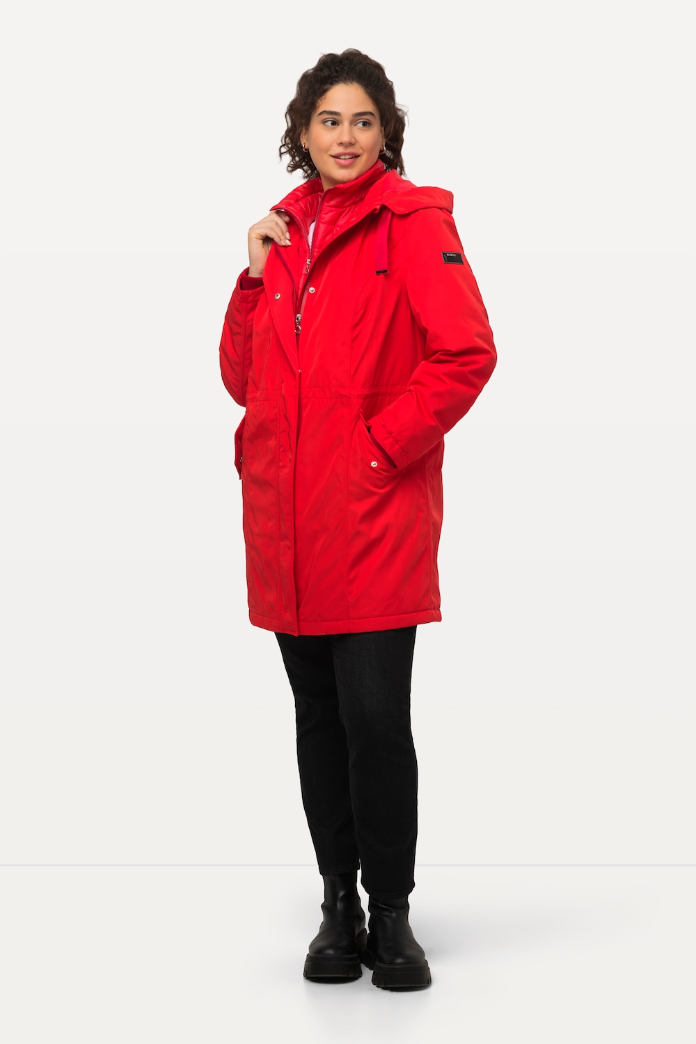 Große Größen Performance-Parka, Damen, rot, Größe: 42/44, Polyester/Synthetische Fasern, Ulla Popken von Ulla Popken