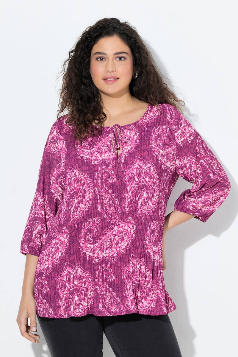 Große Größen Plissee-Bluse, Damen, rosa, Größe: 42/44, Polyester/Viskose, Ulla Popken von Ulla Popken