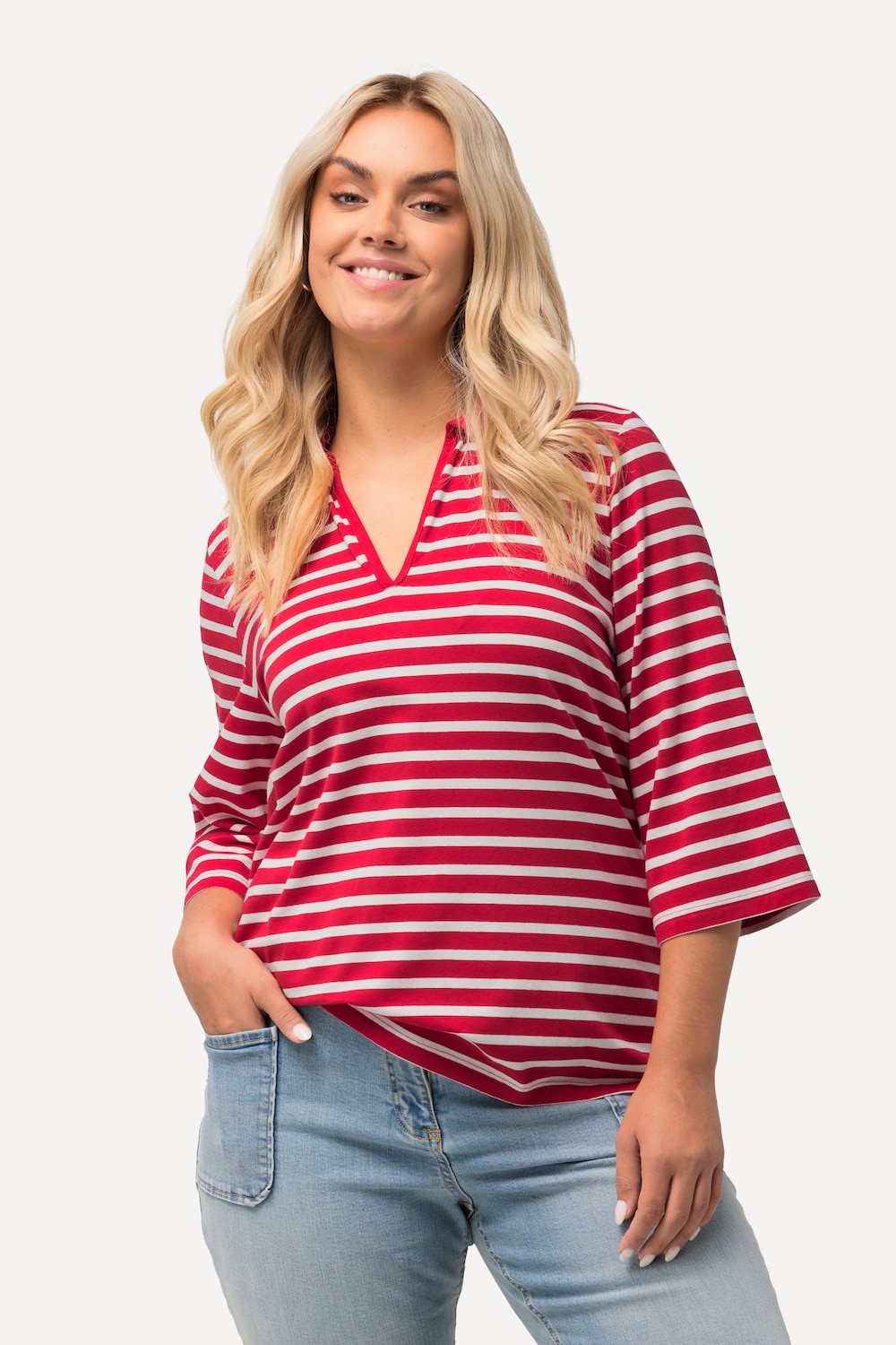 Große Größen Poloshirt, Damen, rot, Größe: 58/60, Baumwolle, Ulla Popken von Ulla Popken
