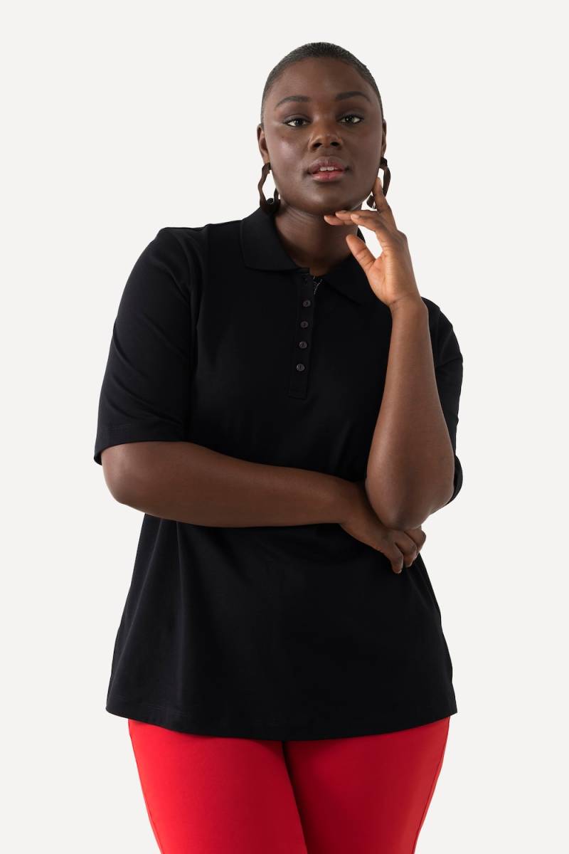 Große Größen Poloshirt, Damen, schwarz, Größe: 58/60, Baumwolle, Ulla Popken Große Größen Poloshirt, Damen, schwarz, Größe: 58/60, Baumwolle, Ulla Popken von Ulla Popken