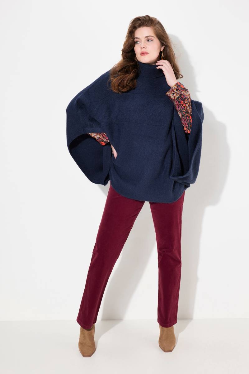 Große Größen Poncho, Damen, blau, Größe: 2=50-56, Synthetische Fasern, Ulla Popken Große Größen Poncho, Damen, blau, Größe: 2=50-56, Synthetische Fasern, Ulla Popken von Ulla Popken