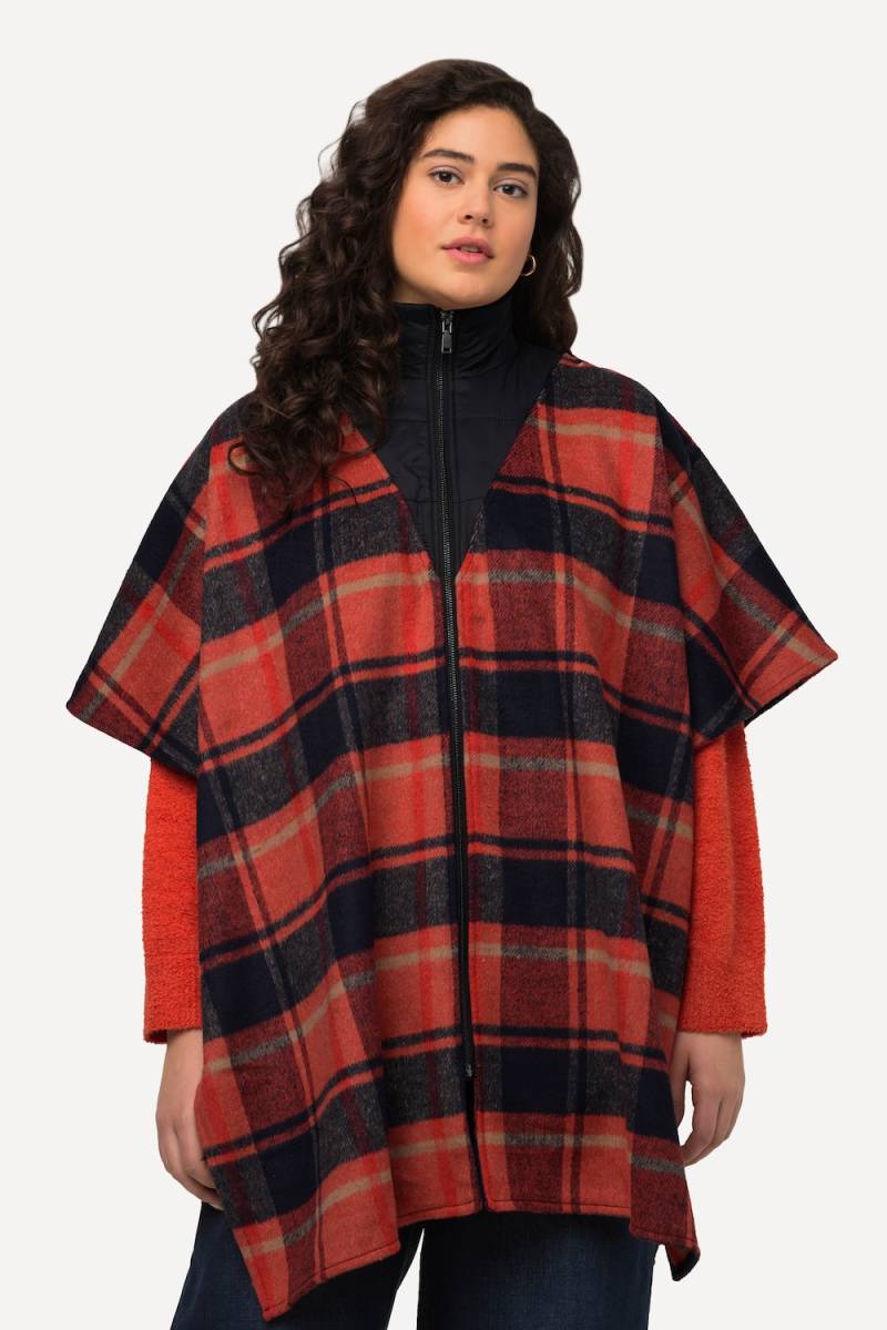 Große Größen Poncho, Damen, orange, Größe: 1=42-48, Polyester/Synthetische Fasern, Ulla Popken von Ulla Popken