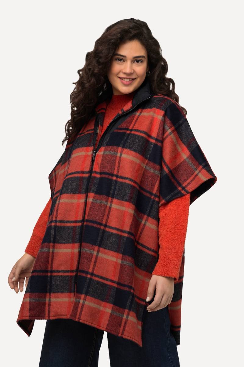 Große Größen Poncho, Damen, orange, Größe: 1=42-48, Polyester/Synthetische Fasern, Ulla Popken von Ulla Popken