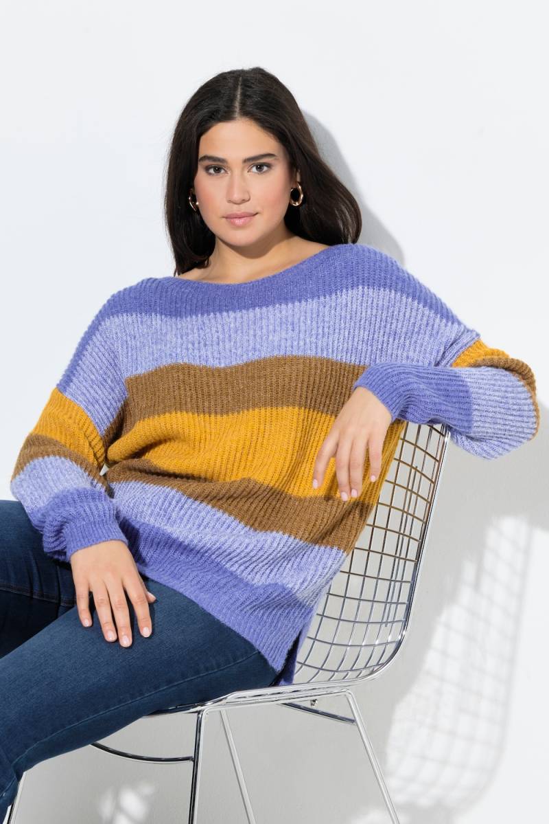 Große Größen Pullover, Damen, blau, Größe: 46/48, Synthetische Fasern/Polyester, Ulla Popken von Ulla Popken