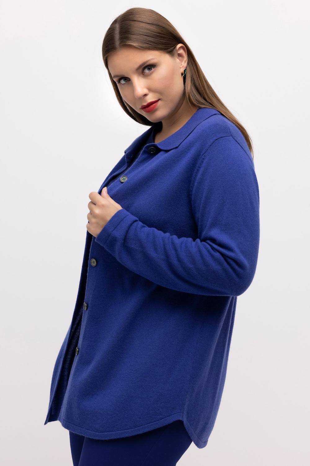 Große Größen Pullover, Damen, blau, Größe: 46/48, Wolle, Ulla Popken von Ulla Popken