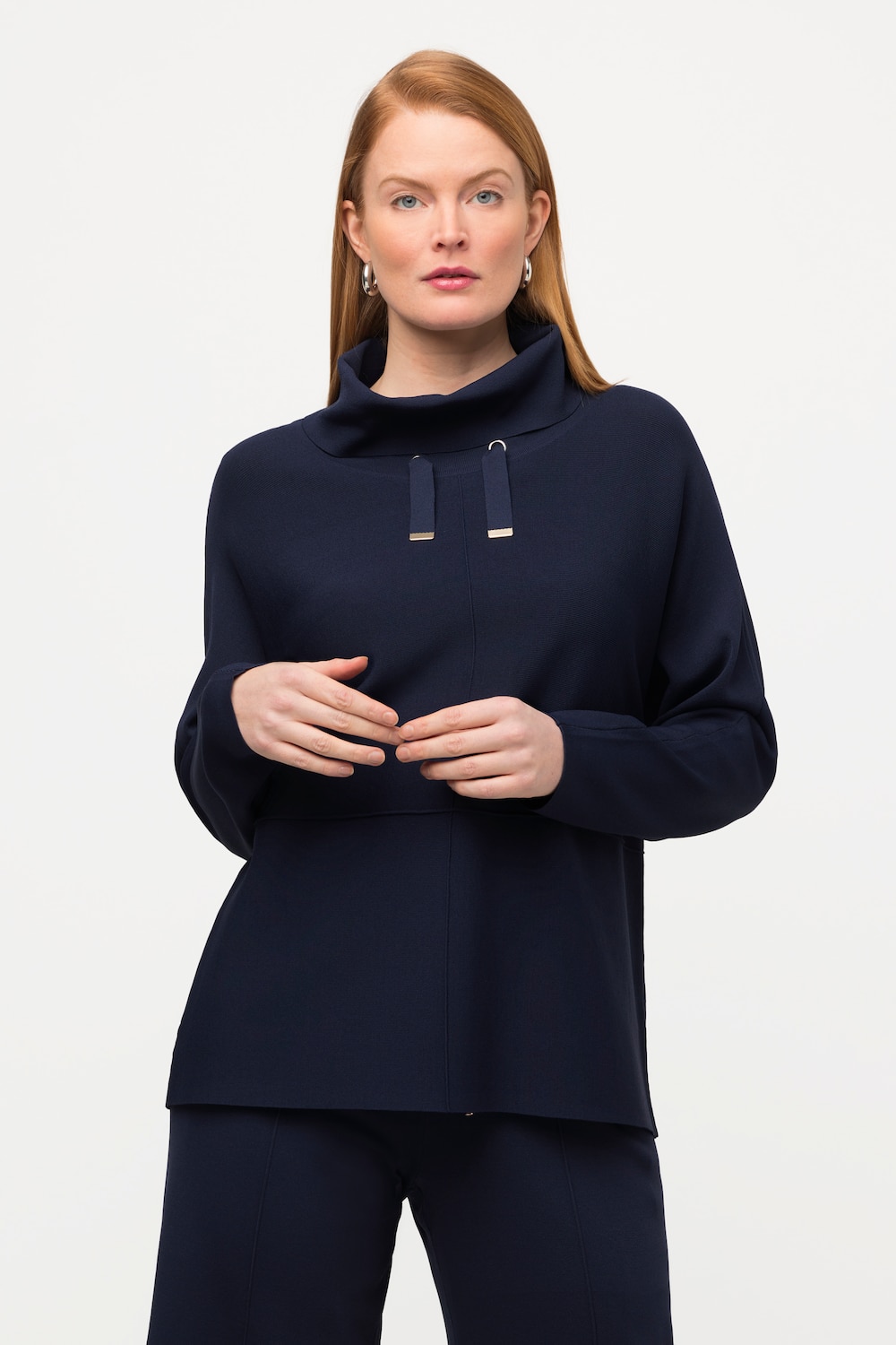 Große Größen Pullover, Damen, blau, Größe: 50/52, Viskose/Synthetische Fasern, Ulla Popken von Ulla Popken