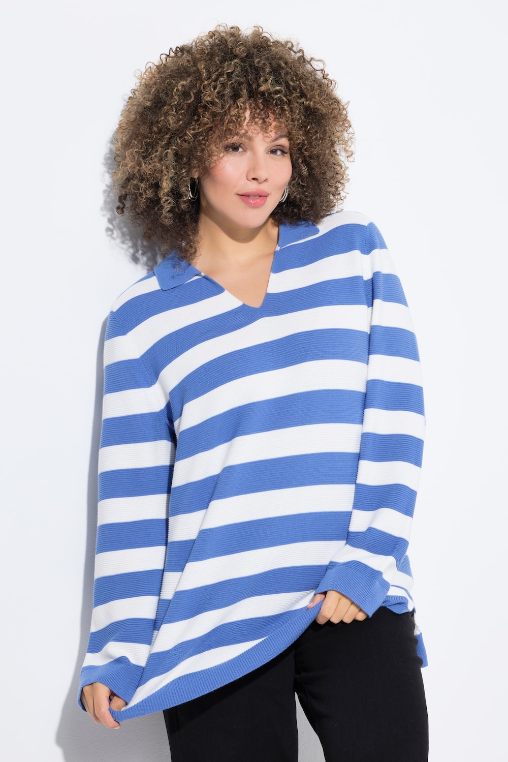 Große Größen Pullover, Damen, blau, Größe: 54/56, Synthetische Fasern/Polyester, Ulla Popken Große Größen Pullover, Damen, blau, Größe: 54/56, Synthetische Fasern/Polyester, Ulla Popken von Ulla Popken